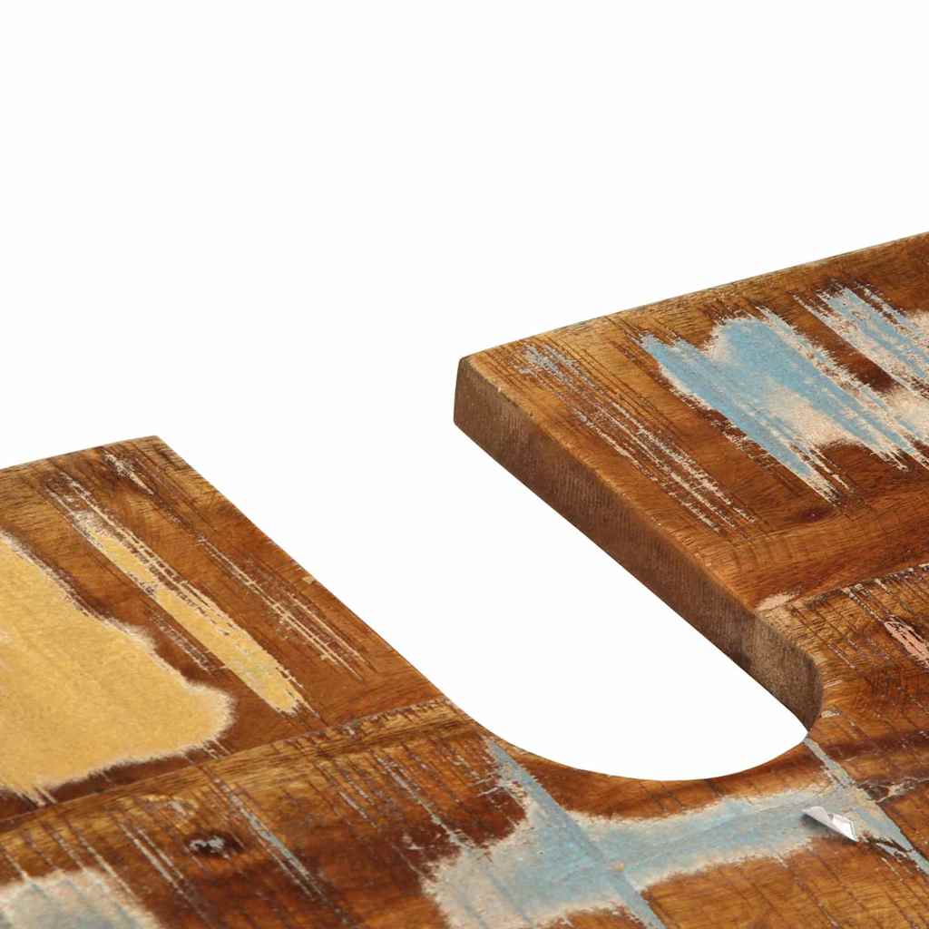 Badezimmermöbel Set mit Regal 2 pcs Mehrfarbig Massives Altholz