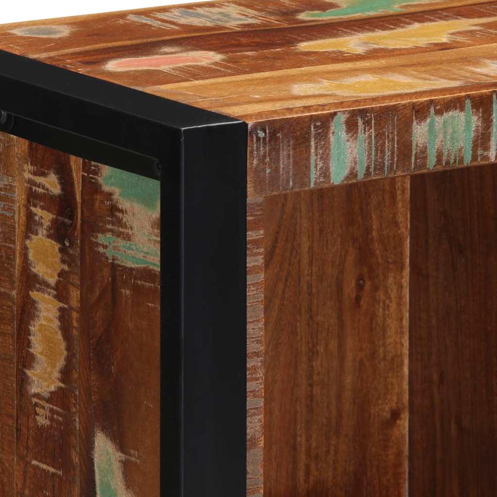 Badezimmermöbel Set mit Regal 3 pcs Mehrfarbig Massives Altholz