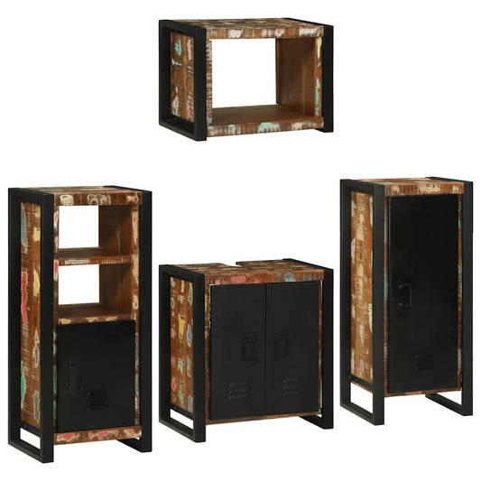 Badezimmermöbel-Set 4 stk. Mehrfarbig 55 x 35 x 60 cm