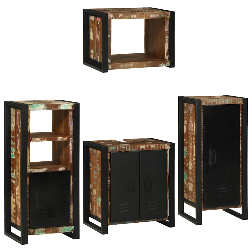 Badezimmermöbel-Set 4 stk. Mehrfarbig 55 x 35 x 60 cm