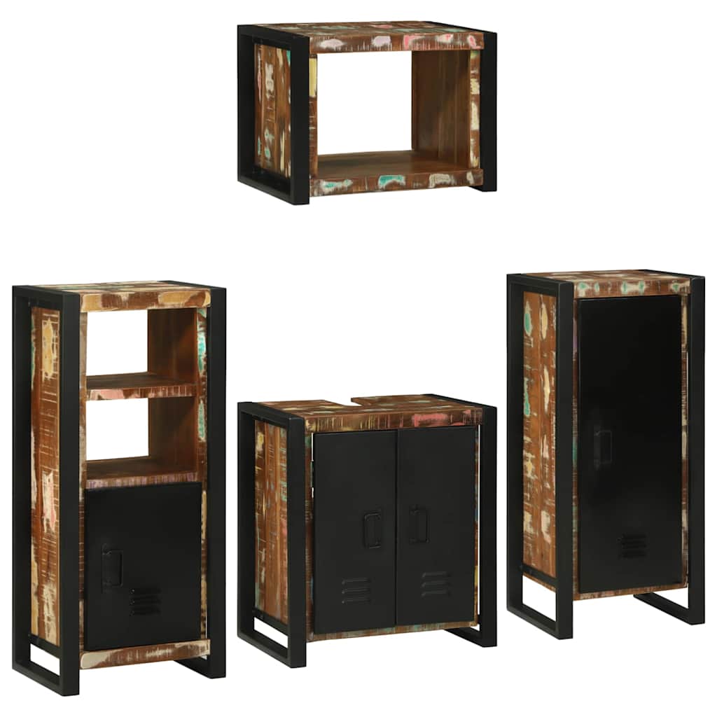 Badezimmermöbel-Set 4 stk. Mehrfarbig 55 x 35 x 60 cm