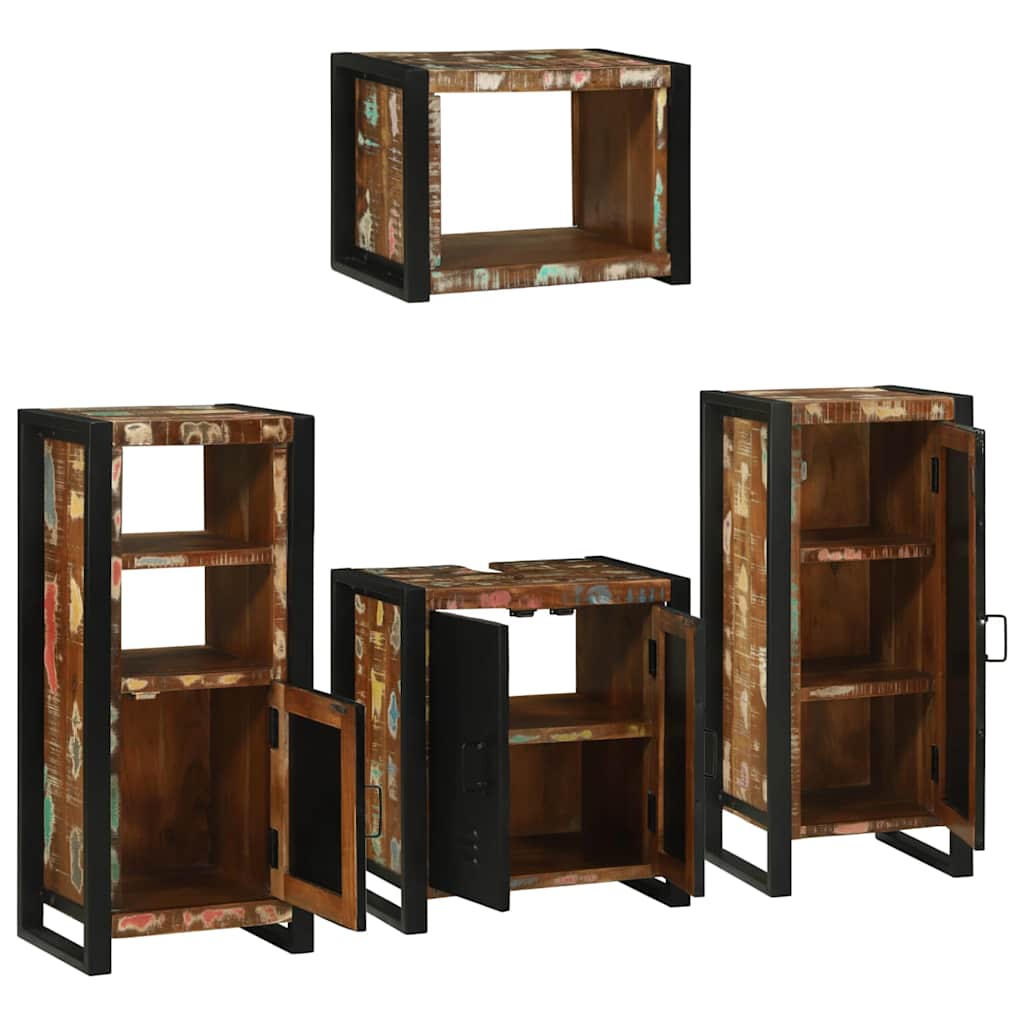 Badezimmermöbel-Set 4 stk. Mehrfarbig 55 x 35 x 60 cm