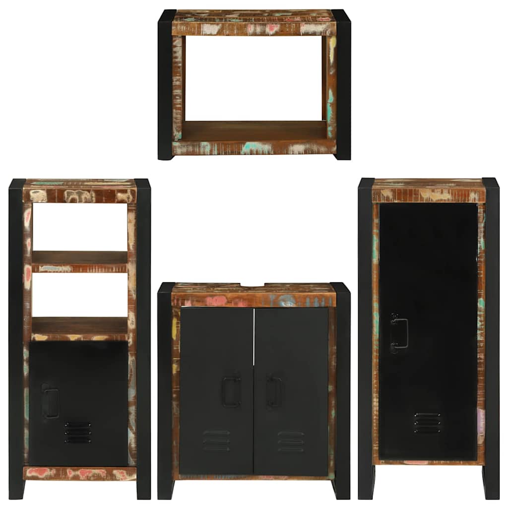 Badezimmermöbel-Set 4 stk. Mehrfarbig 55 x 35 x 60 cm