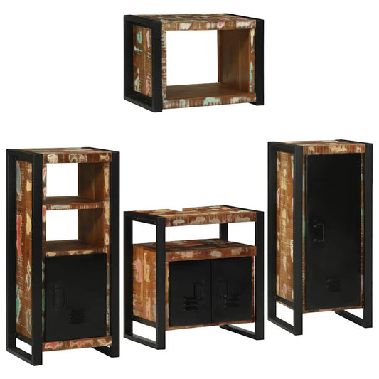 Badezimmermöbel-Set 4 stk. Mehrfarbig 55 x 35 x 60 cm
