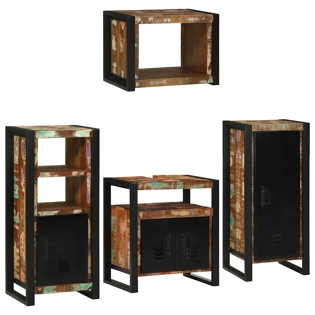 Badezimmermöbel-Set 4 stk. Mehrfarbig 55 x 35 x 60 cm