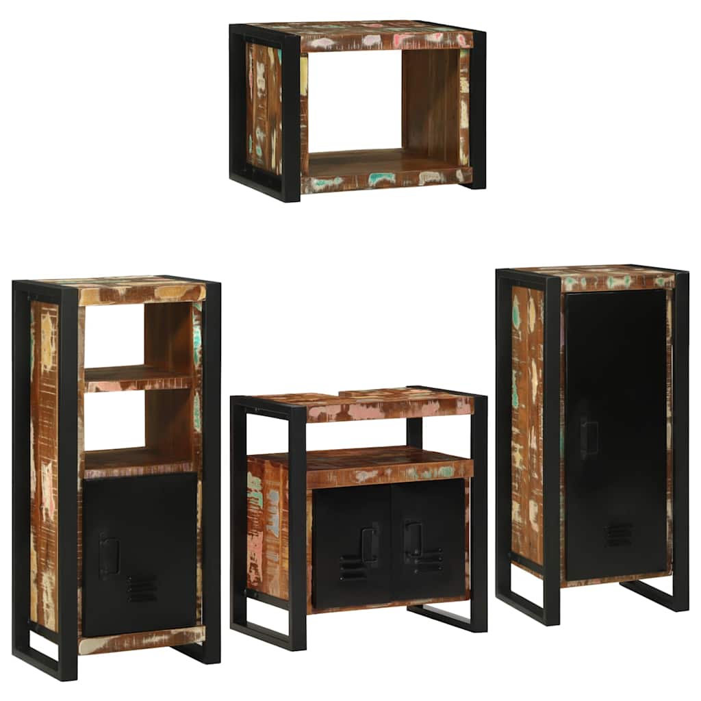 Badezimmermöbel-Set 4 stk. Mehrfarbig 55 x 35 x 60 cm