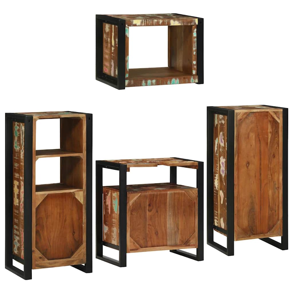 Badezimmermöbel-Set 4 stk. Mehrfarbig 55 x 35 x 60 cm
