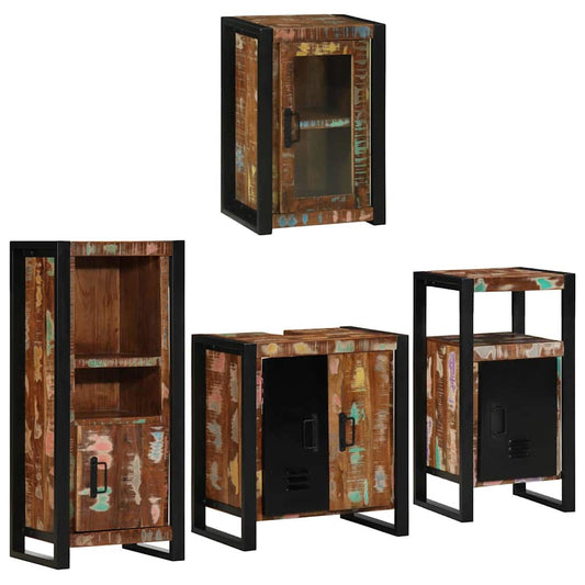 Badezimmermöbel-Set 4 stk. Mehrfarbig 55 x 35 x 60 cm