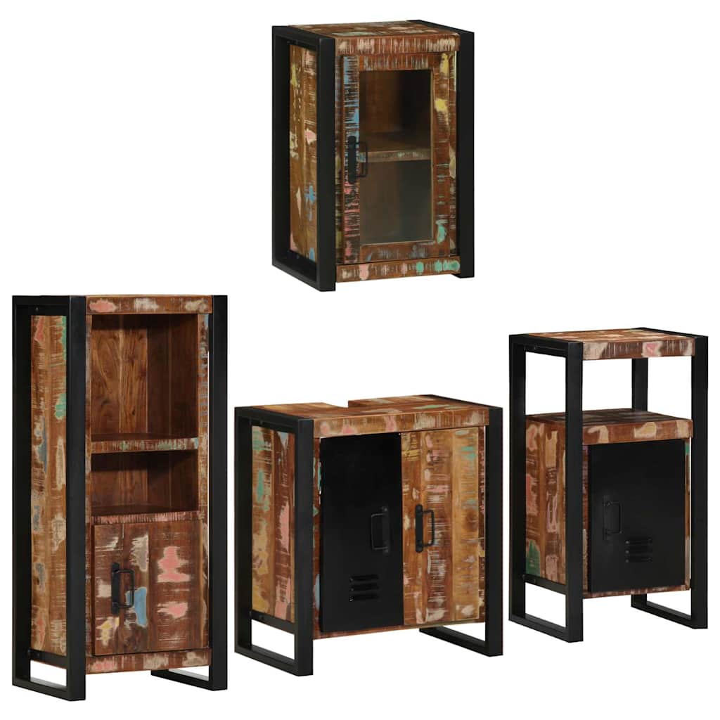 Badezimmermöbel-Set 4 stk. Mehrfarbig 55 x 35 x 60 cm