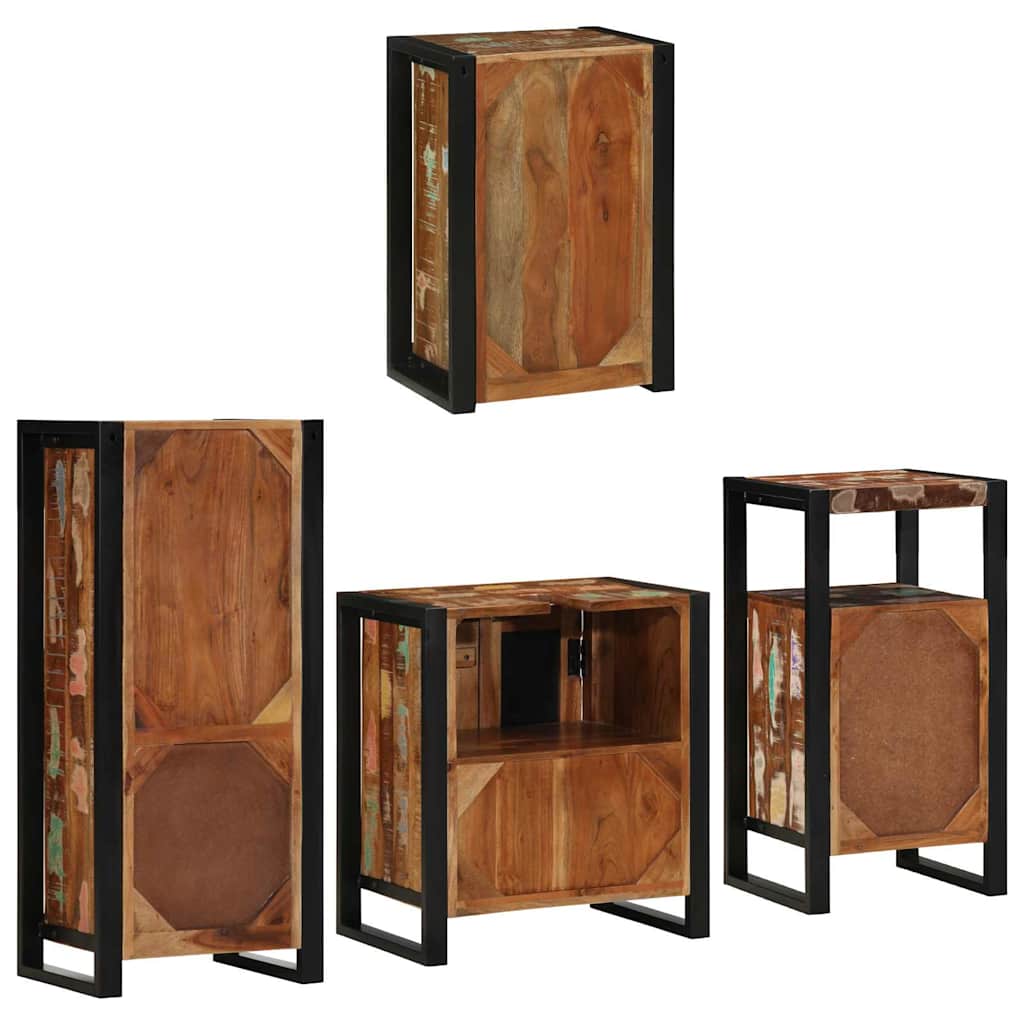 Badezimmermöbel-Set 4 stk. Mehrfarbig 55 x 35 x 60 cm
