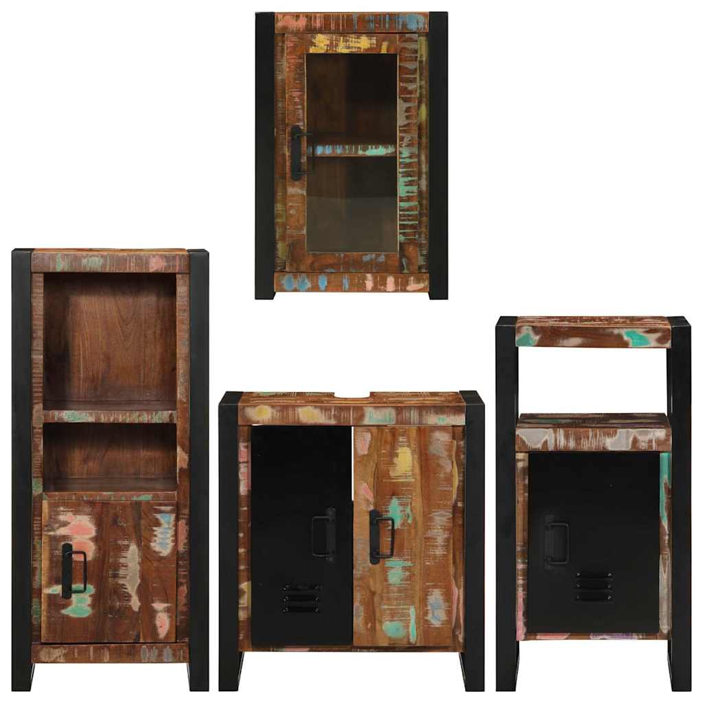 Badezimmermöbel-Set 4 stk. Mehrfarbig 55 x 35 x 60 cm