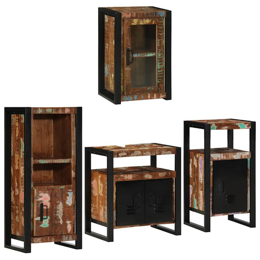 Badezimmermöbel-Set 4 stk. Mehrfarbig 55 x 35 x 60 cm