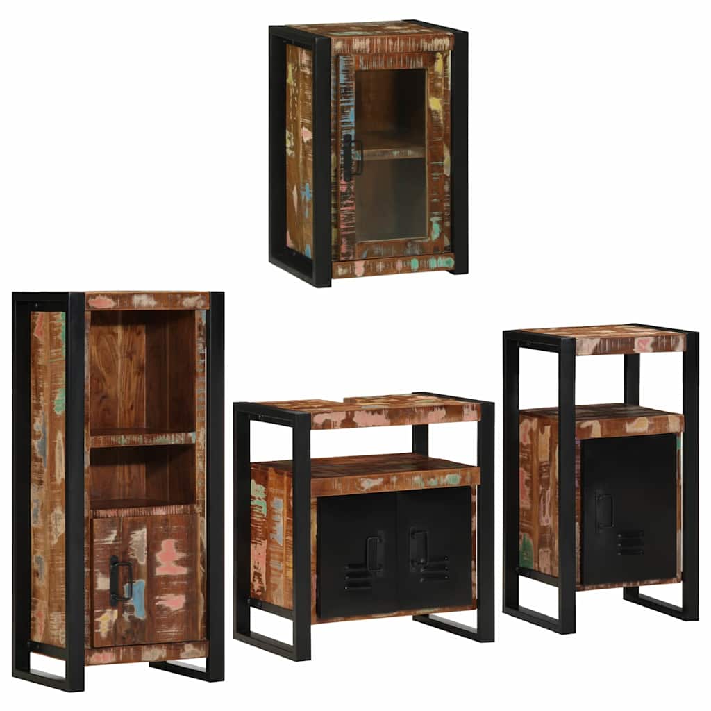 Badezimmermöbel-Set 4 stk. Mehrfarbig 55 x 35 x 60 cm