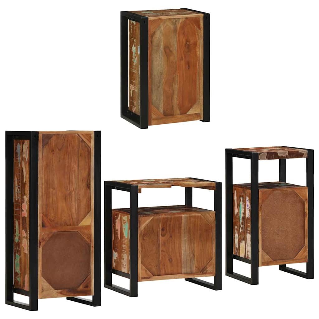 Badezimmermöbel-Set 4 stk. Mehrfarbig 55 x 35 x 60 cm