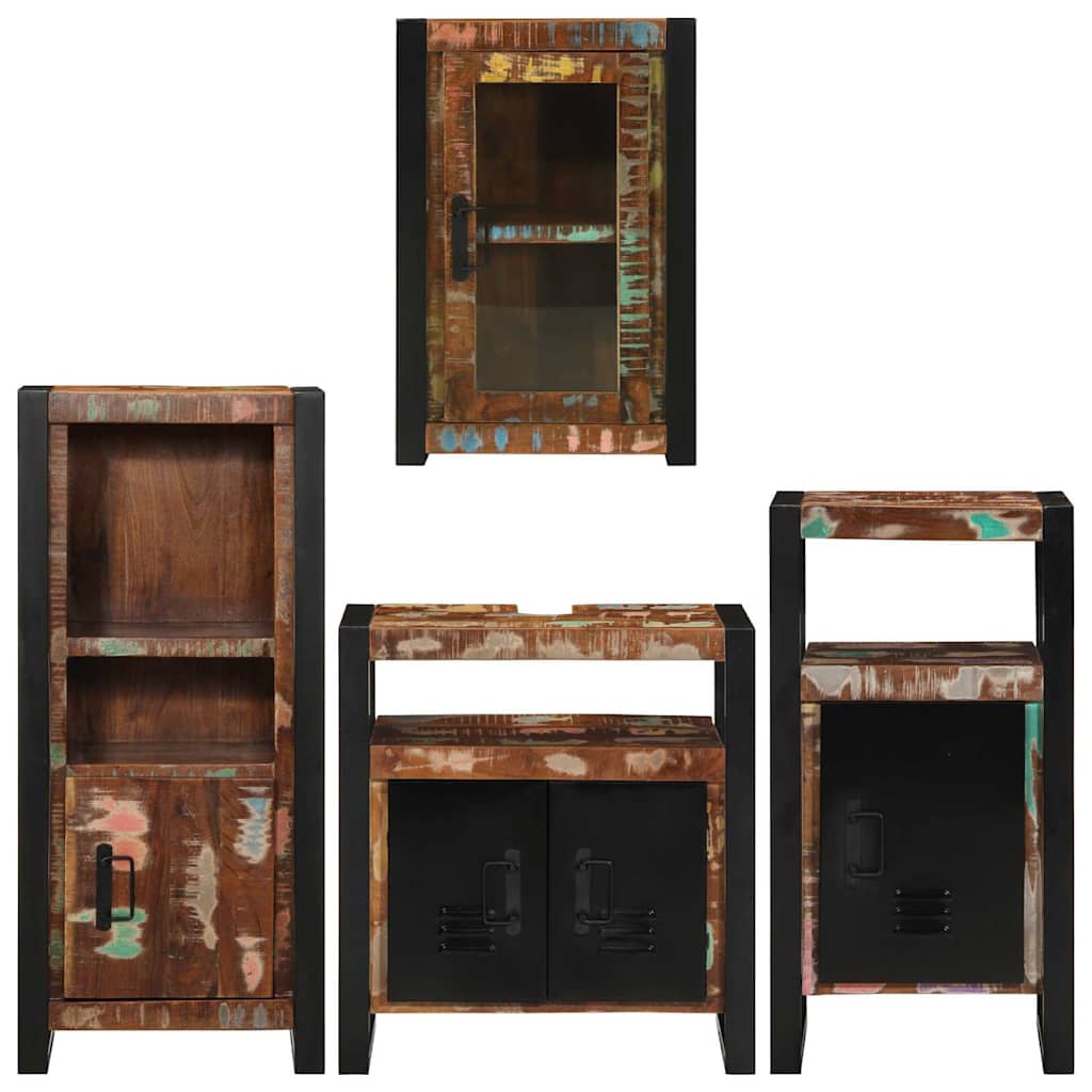 Badezimmermöbel-Set 4 stk. Mehrfarbig 55 x 35 x 60 cm