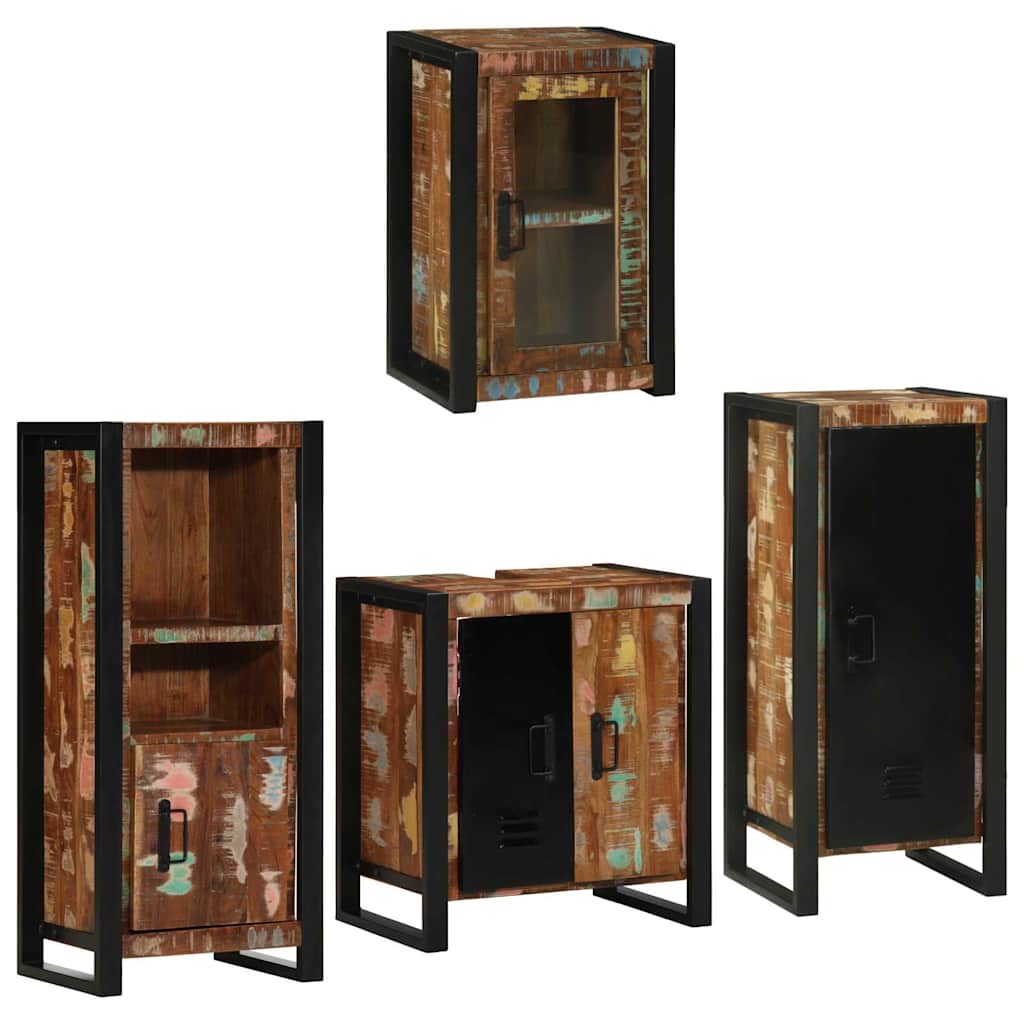 Badezimmermöbel-Set 4 stk. Mehrfarbig 55 x 35 x 60 cm