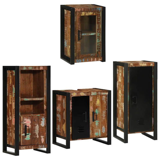Badezimmermöbel-Set 4 stk. Mehrfarbig 55 x 35 x 60 cm