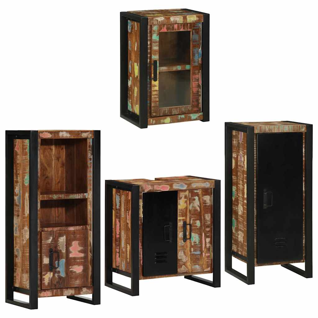Badezimmermöbel-Set 4 stk. Mehrfarbig 55 x 35 x 60 cm