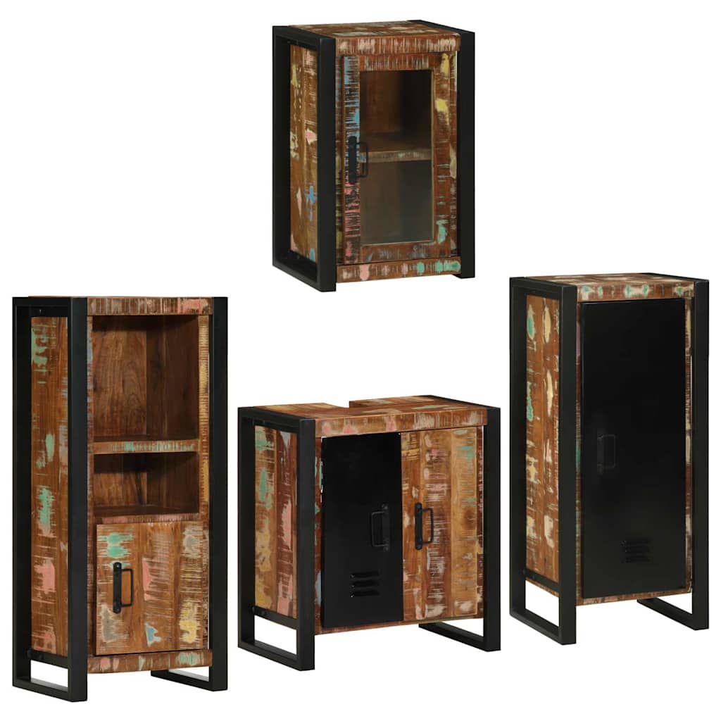 Badezimmermöbel-Set 4 stk. Mehrfarbig 55 x 35 x 60 cm