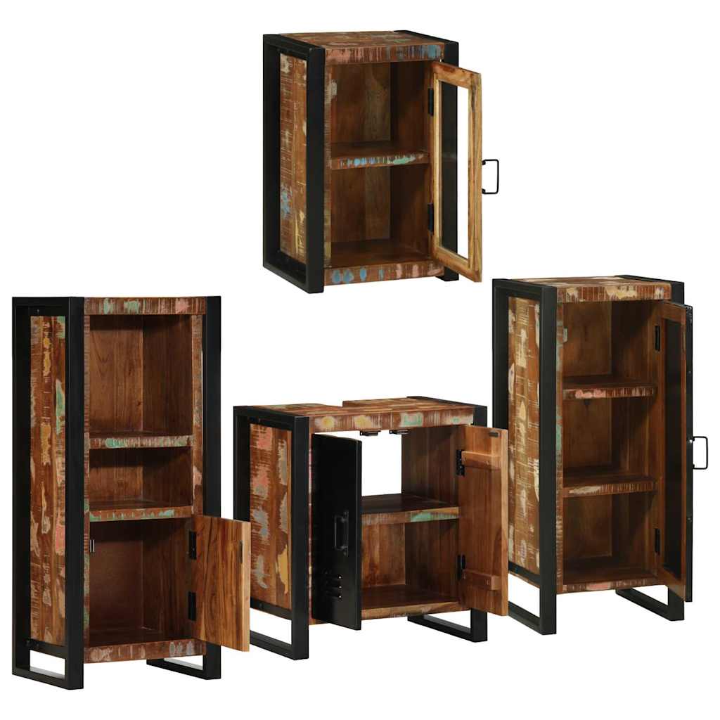 Badezimmermöbel-Set 4 stk. Mehrfarbig 55 x 35 x 60 cm