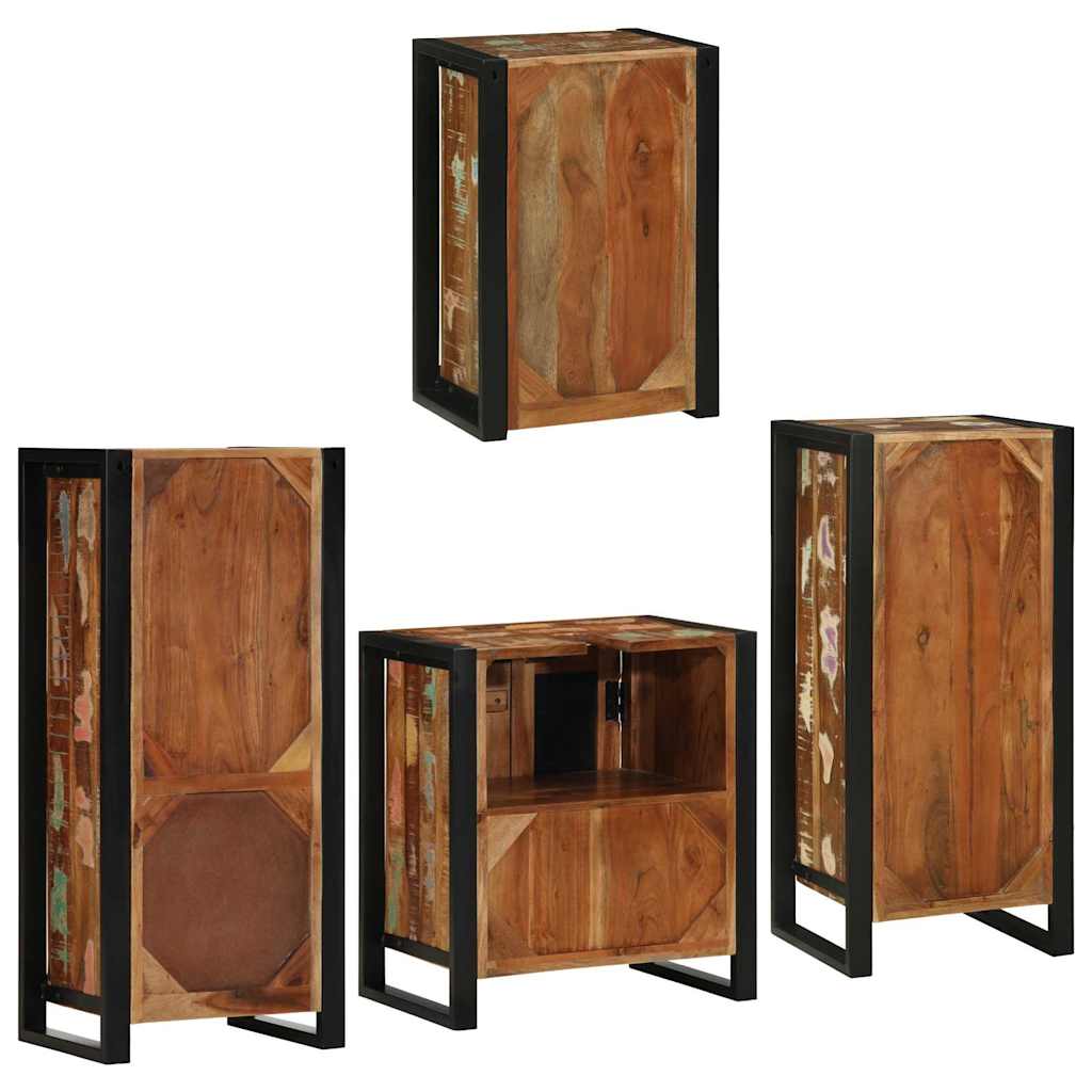 Badezimmermöbel-Set 4 stk. Mehrfarbig 55 x 35 x 60 cm