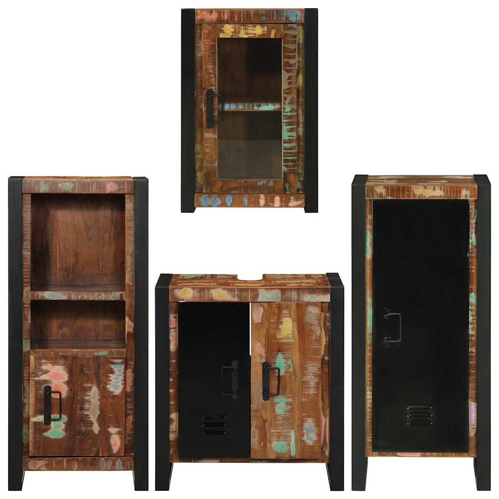 Badezimmermöbel-Set 4 stk. Mehrfarbig 55 x 35 x 60 cm
