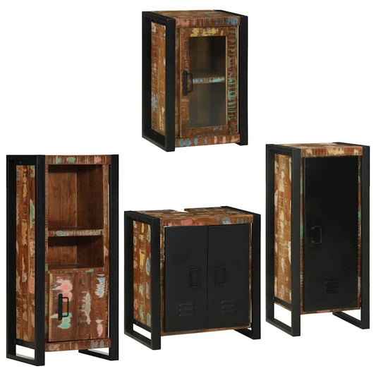 Badezimmermöbel-Set 4 stk. Mehrfarbig 55 x 35 x 60 cm