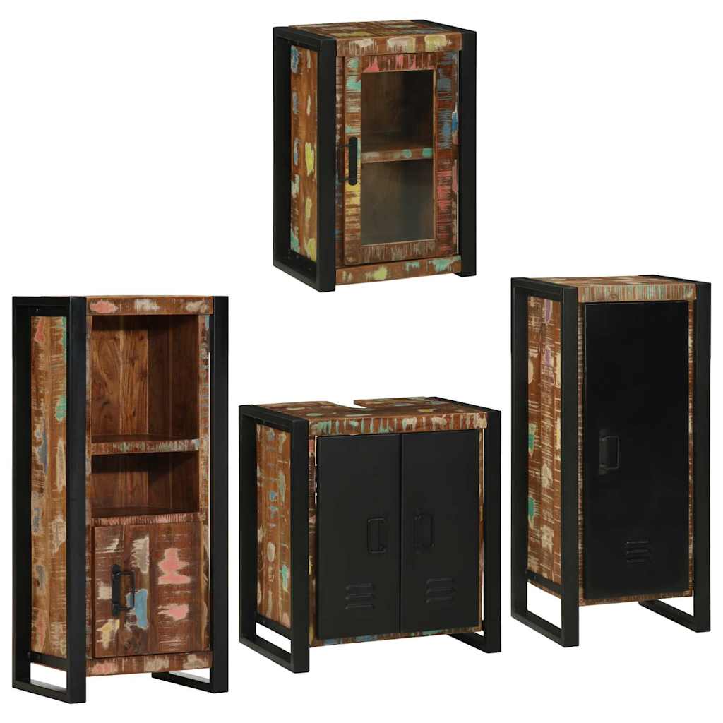 Badezimmermöbel-Set 4 stk. Mehrfarbig 55 x 35 x 60 cm