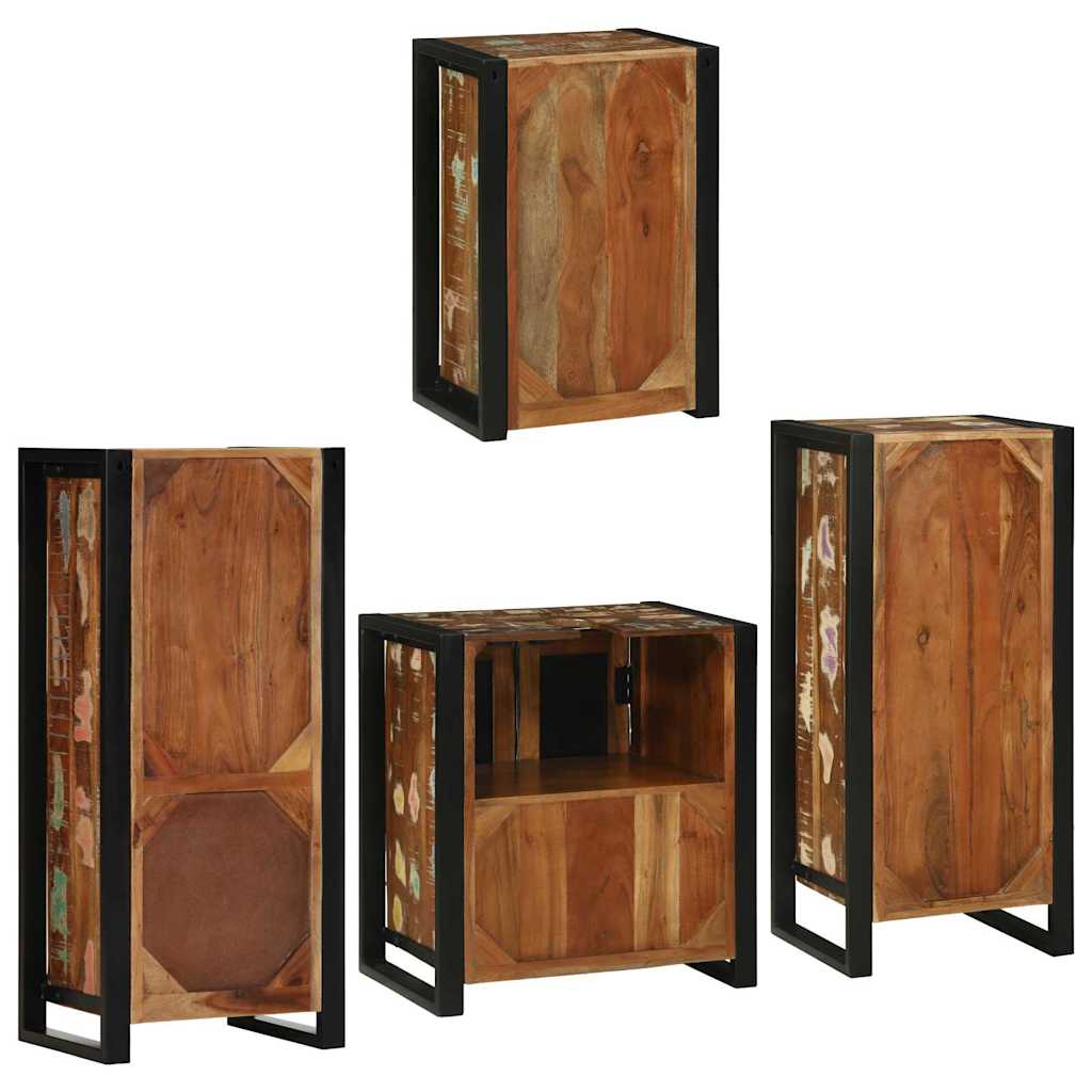 Badezimmermöbel-Set 4 stk. Mehrfarbig 55 x 35 x 60 cm