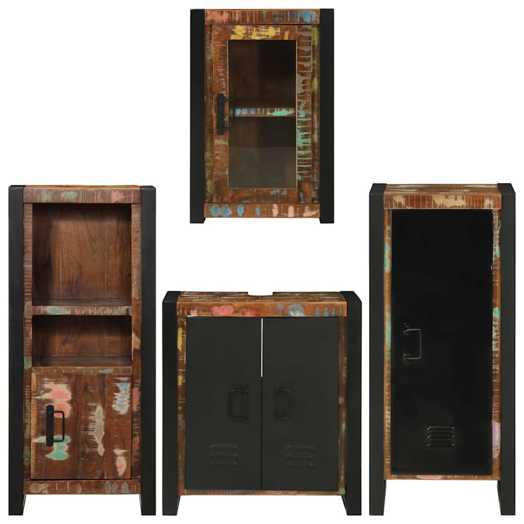 Badezimmermöbel-Set 4 stk. Mehrfarbig 55 x 35 x 60 cm