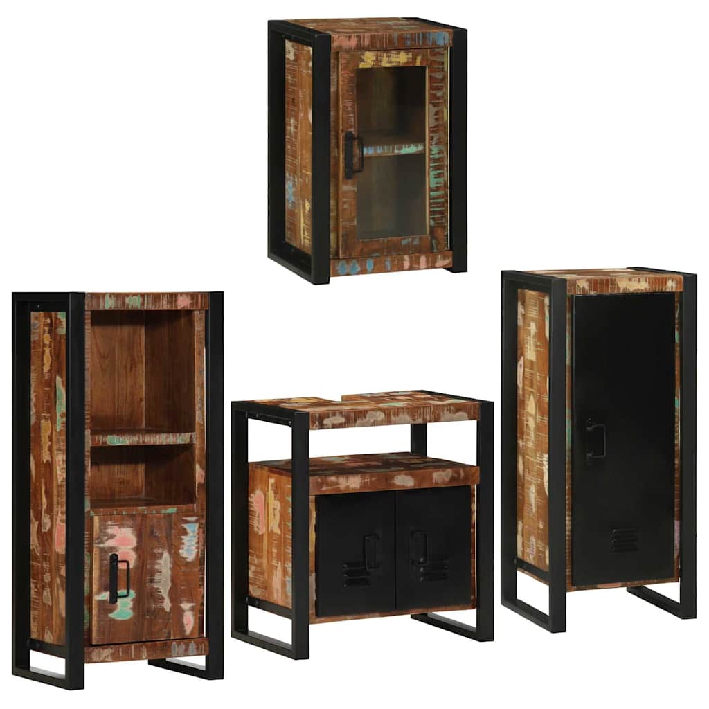 Badezimmermöbel-Set 4 stk. Mehrfarbig 55 x 35 x 60 cm