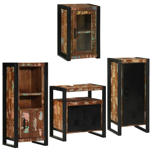 Badezimmermöbel-Set 4 stk. Mehrfarbig 55 x 35 x 60 cm