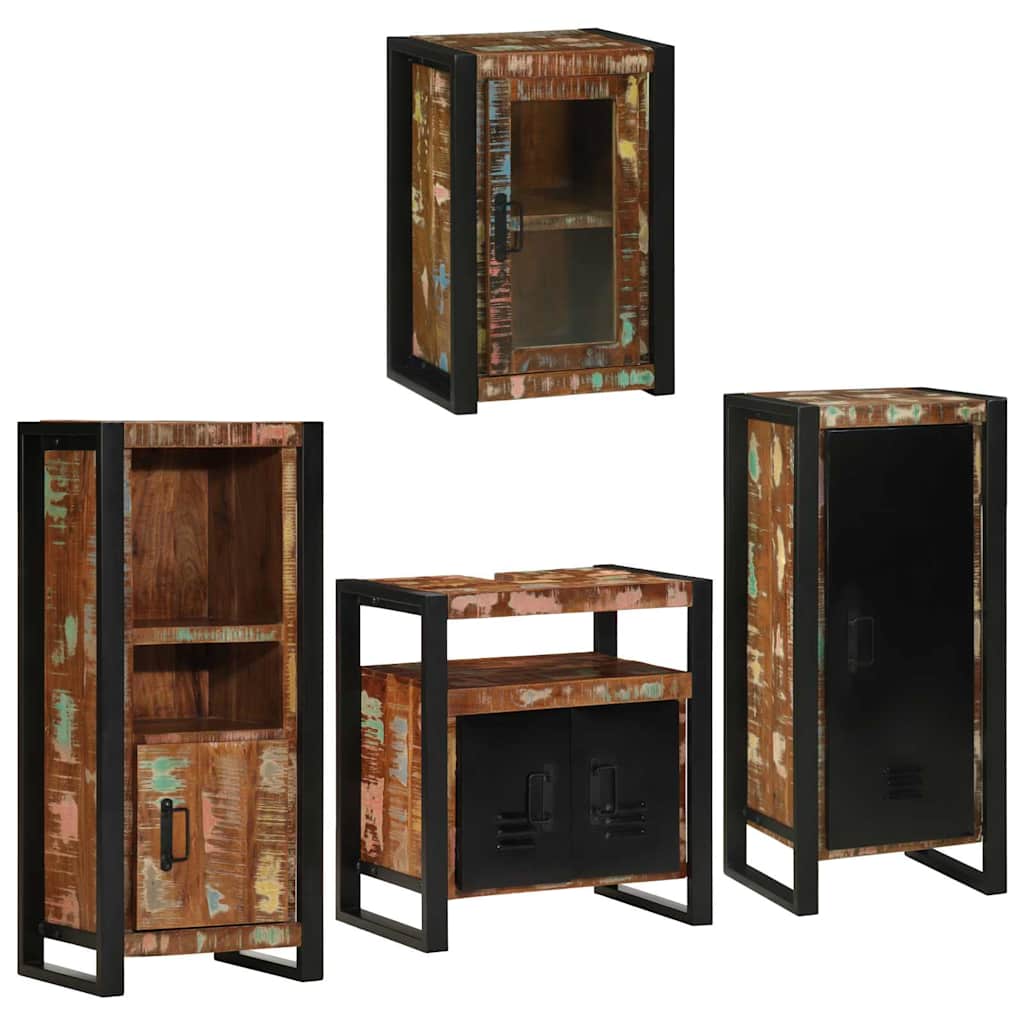 Badezimmermöbel-Set 4 stk. Mehrfarbig 55 x 35 x 60 cm