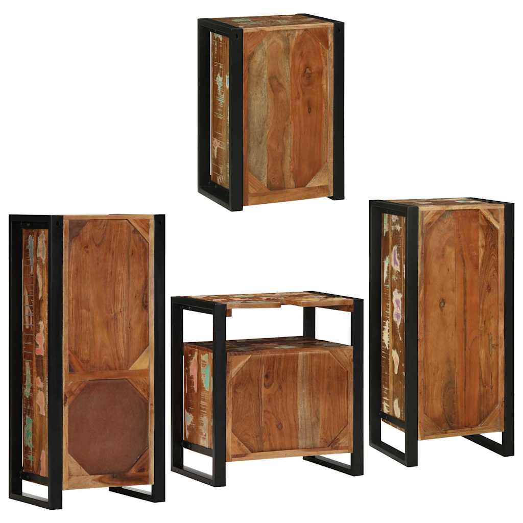 Badezimmermöbel-Set 4 stk. Mehrfarbig 55 x 35 x 60 cm
