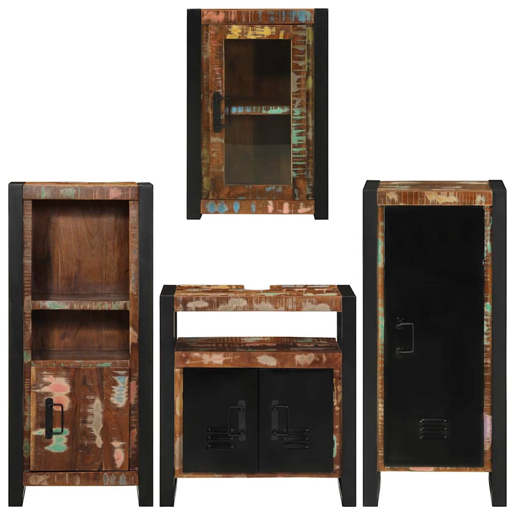 Badezimmermöbel-Set 4 stk. Mehrfarbig 55 x 35 x 60 cm