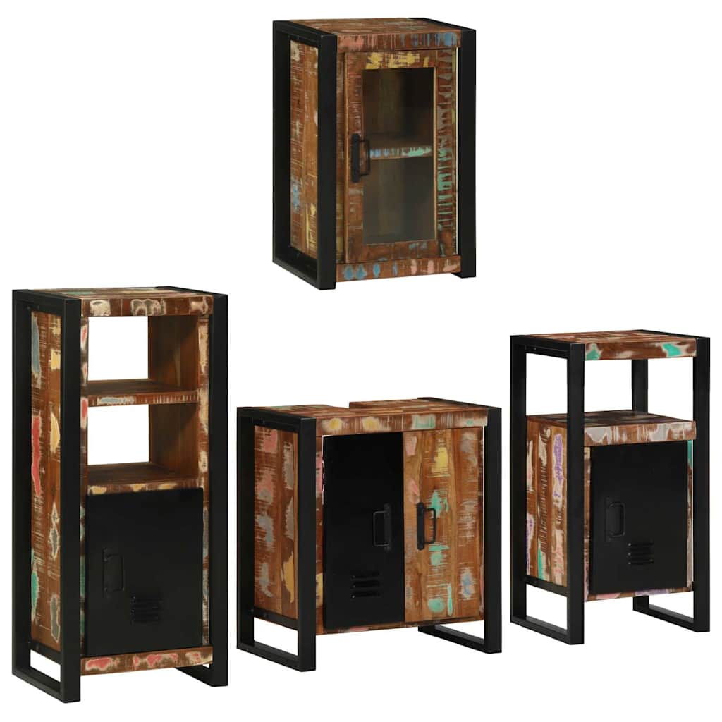 Badezimmermöbel-Set 4 stk. Mehrfarbig 55 x 35 x 60 cm