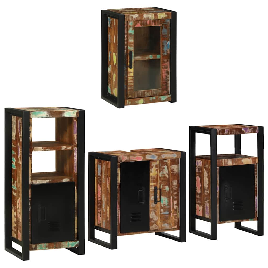 Badezimmermöbel-Set 4 stk. Mehrfarbig 55 x 35 x 60 cm