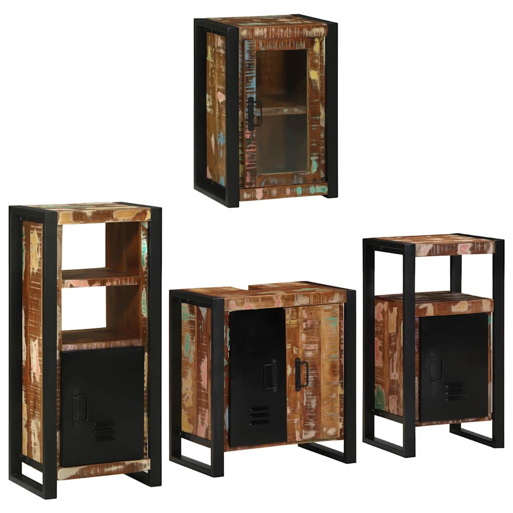 Badezimmermöbel-Set 4 stk. Mehrfarbig 55 x 35 x 60 cm