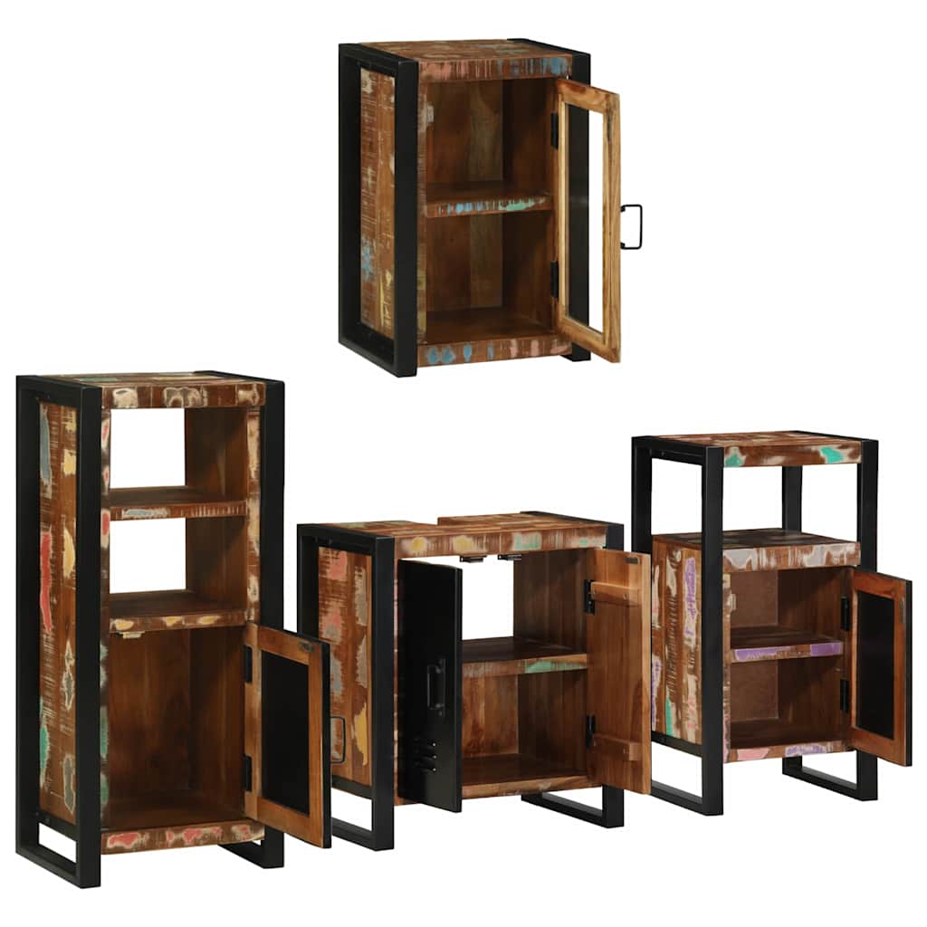 Badezimmermöbel-Set 4 stk. Mehrfarbig 55 x 35 x 60 cm