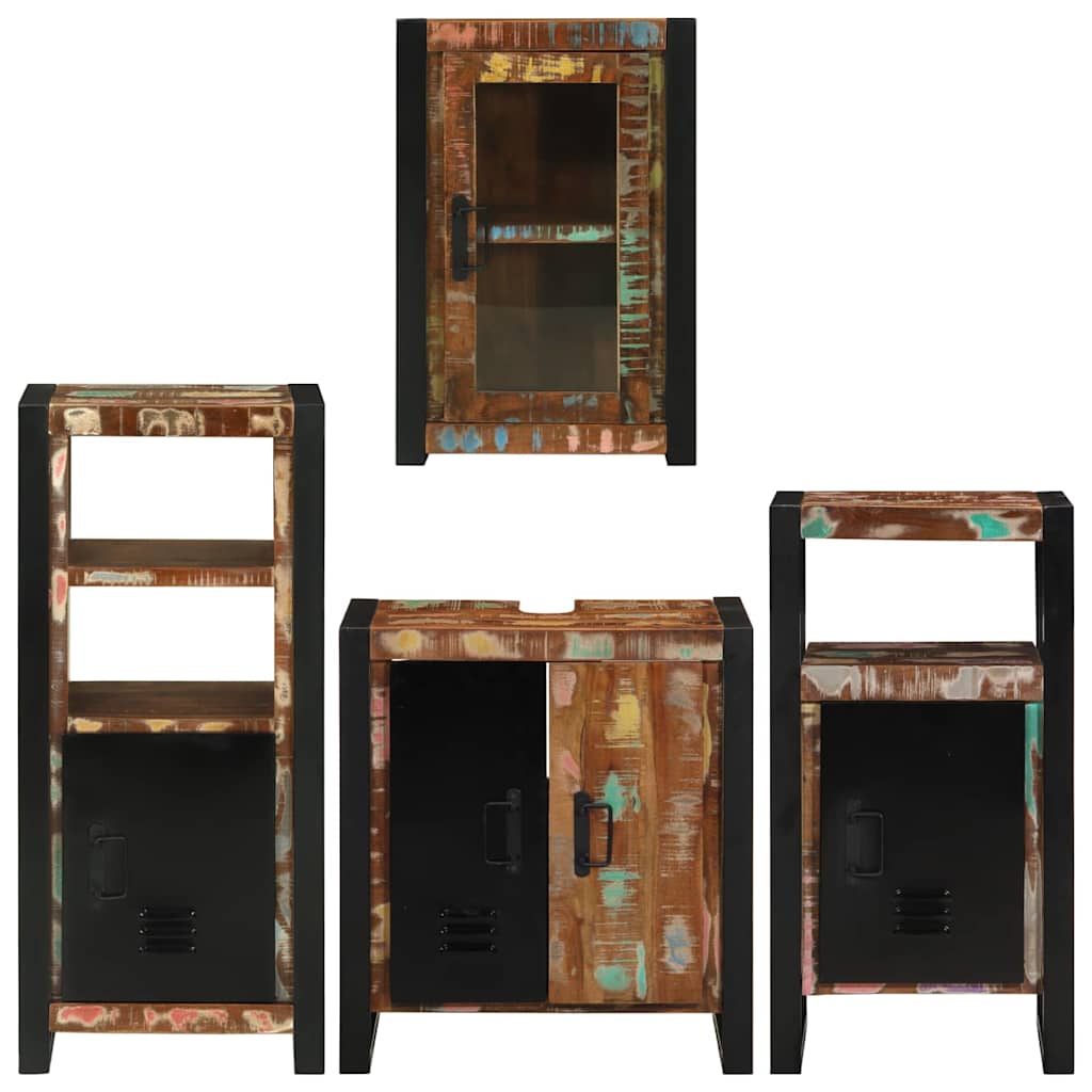 Badezimmermöbel-Set 4 stk. Mehrfarbig 55 x 35 x 60 cm