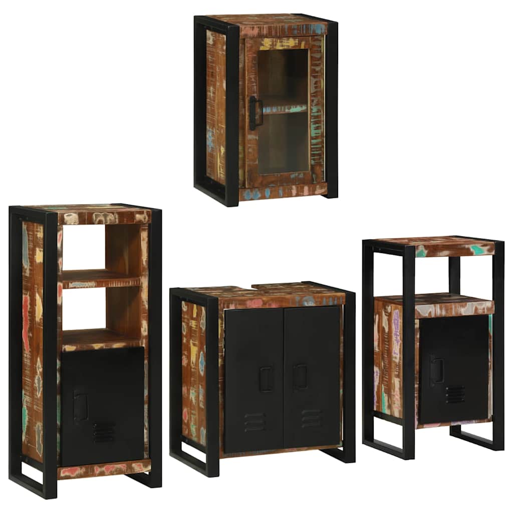 Badezimmermöbel-Set 4 stk. Mehrfarbig 55 x 35 x 60 cm