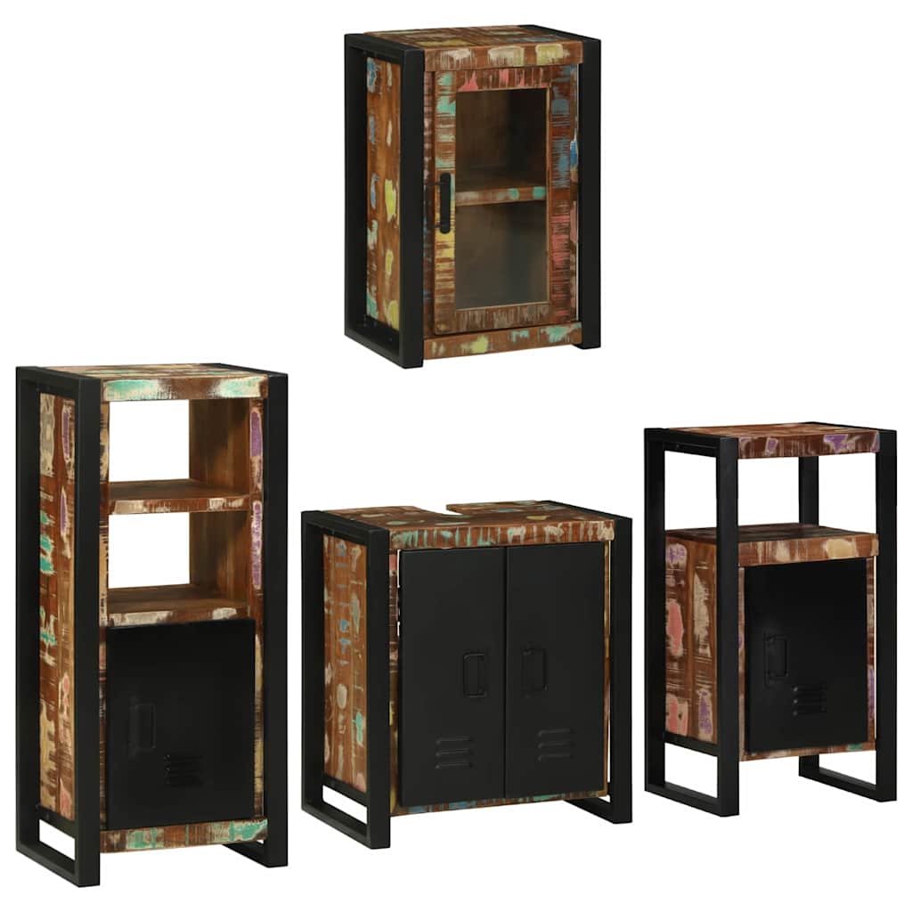 Badezimmermöbel-Set 4 stk. Mehrfarbig 55 x 35 x 60 cm