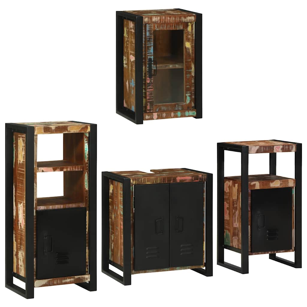 Badezimmermöbel-Set 4 stk. Mehrfarbig 55 x 35 x 60 cm