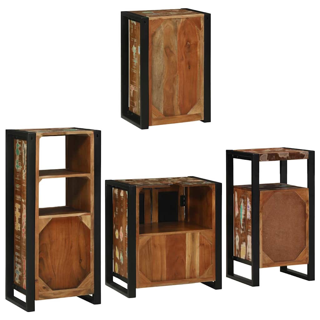 Badezimmermöbel-Set 4 stk. Mehrfarbig 55 x 35 x 60 cm
