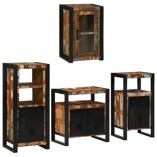 Badezimmermöbel-Set 4 stk. Mehrfarbig 55 x 35 x 60 cm