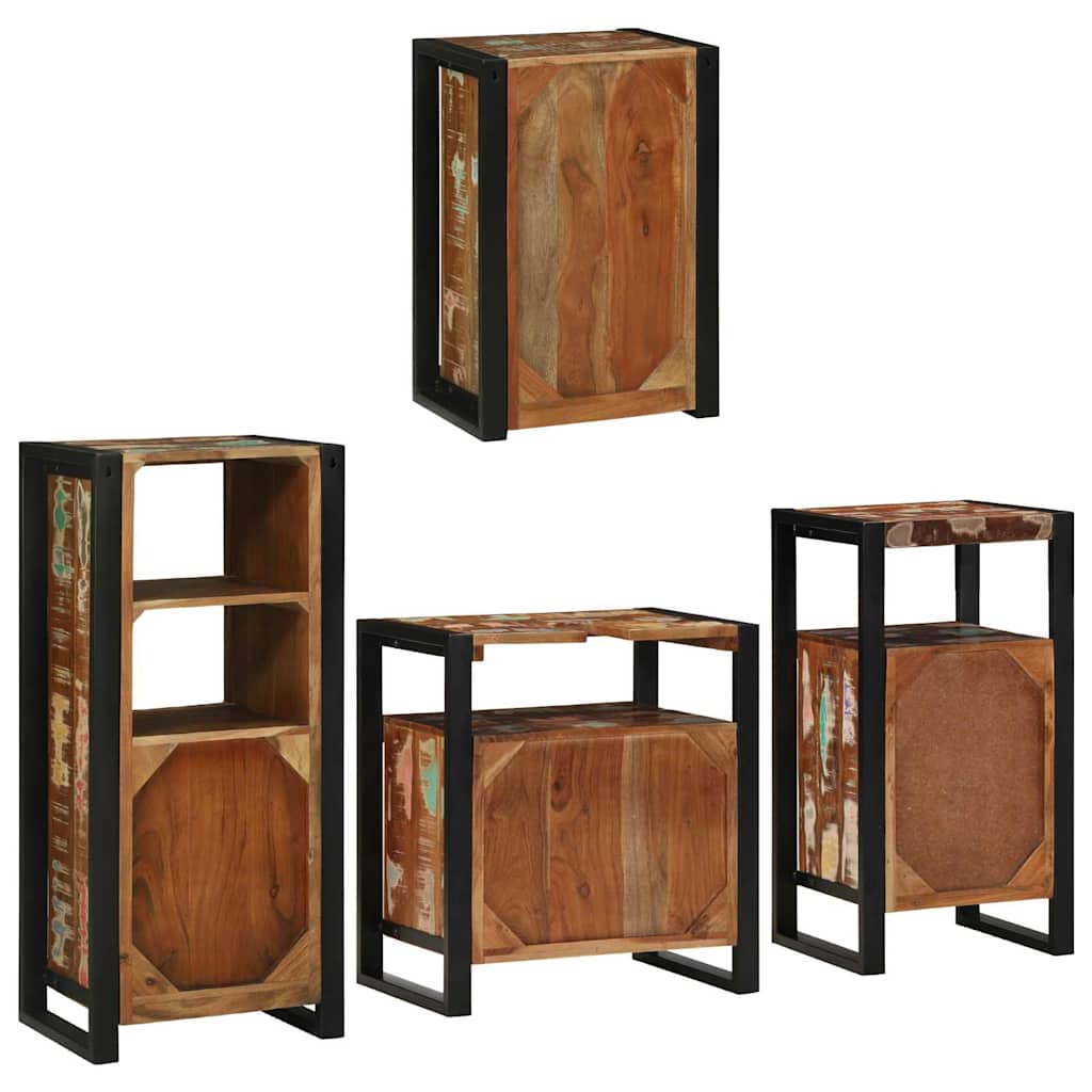 Badezimmermöbel-Set 4 stk. Mehrfarbig 55 x 35 x 60 cm