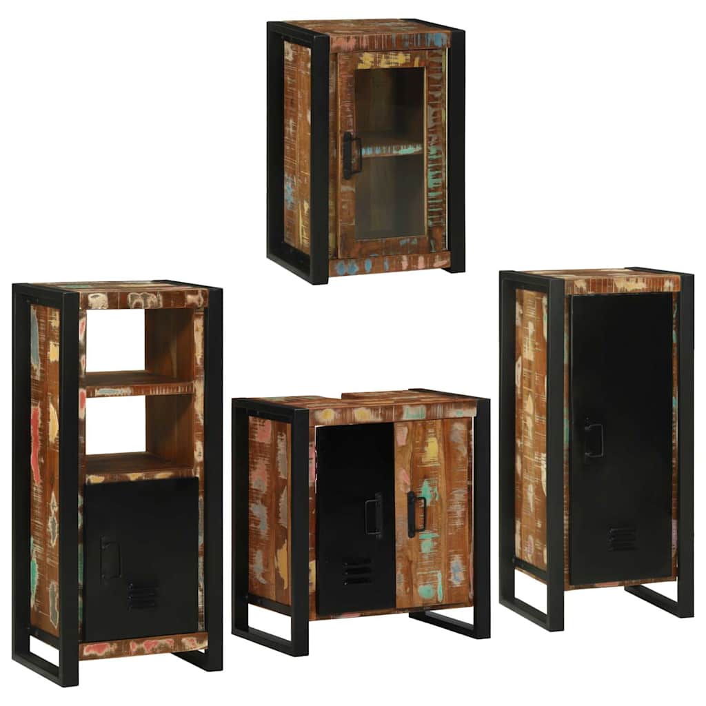 Badezimmermöbel-Set 4 stk. Mehrfarbig 55 x 35 x 60 cm