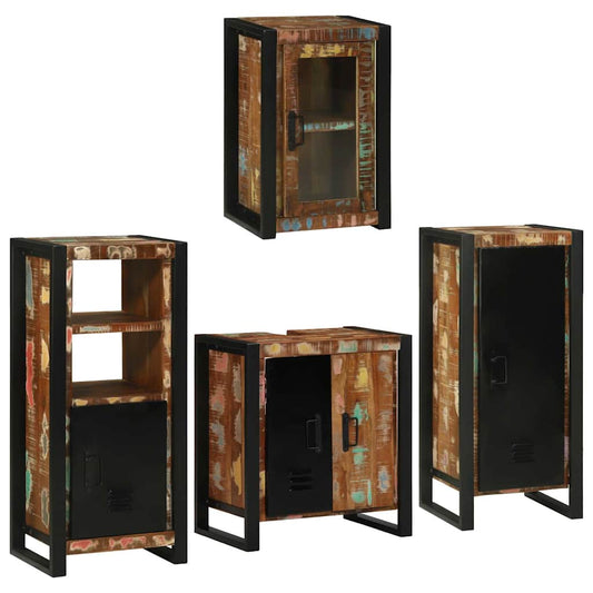 Badezimmermöbel-Set 4 stk. Mehrfarbig 55 x 35 x 60 cm