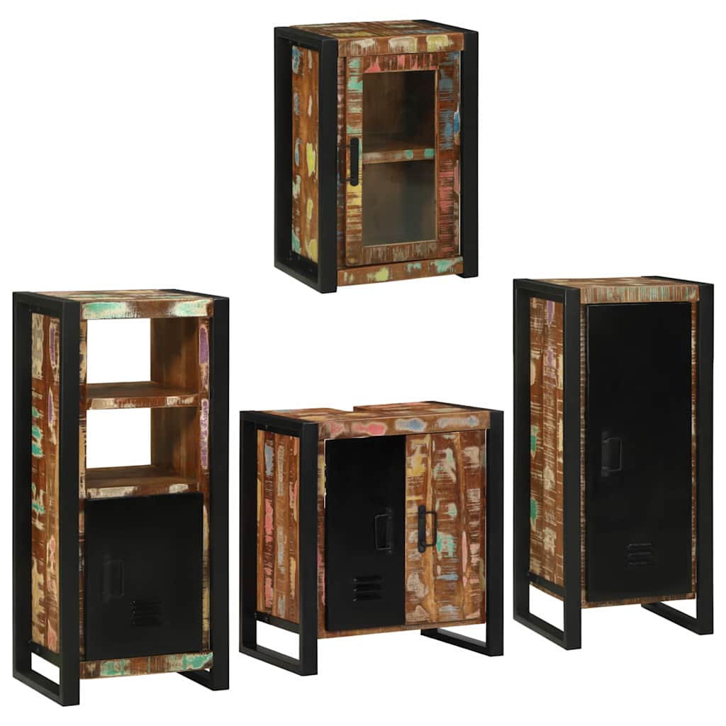 Badezimmermöbel-Set 4 stk. Mehrfarbig 55 x 35 x 60 cm