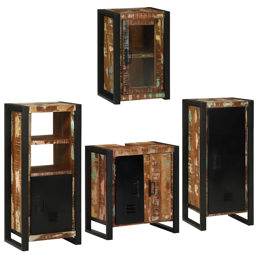 Badezimmermöbel-Set 4 stk. Mehrfarbig 55 x 35 x 60 cm